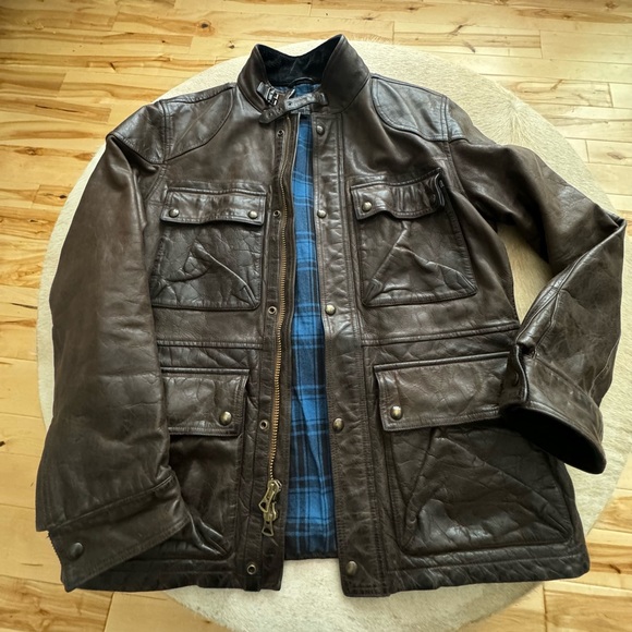 J. Crew Other - J Crew leather Brad Pitt jacket